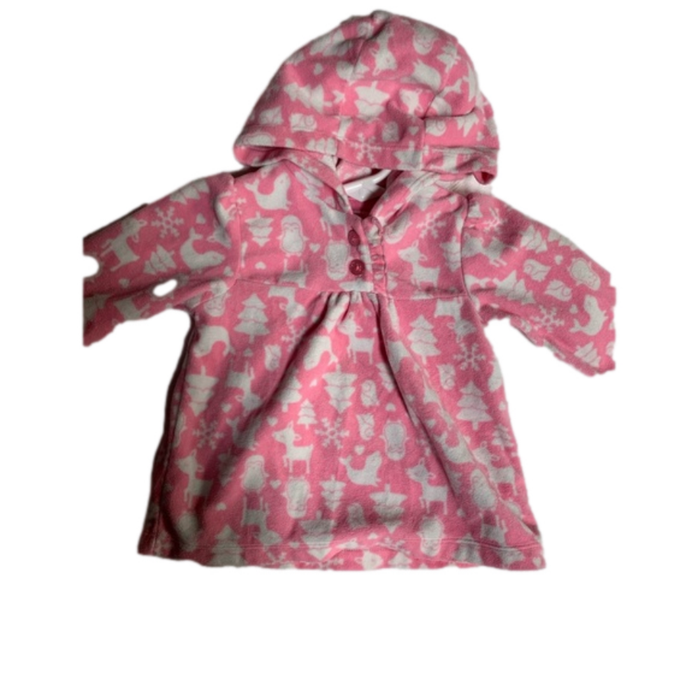 Girls pink penguin sweater